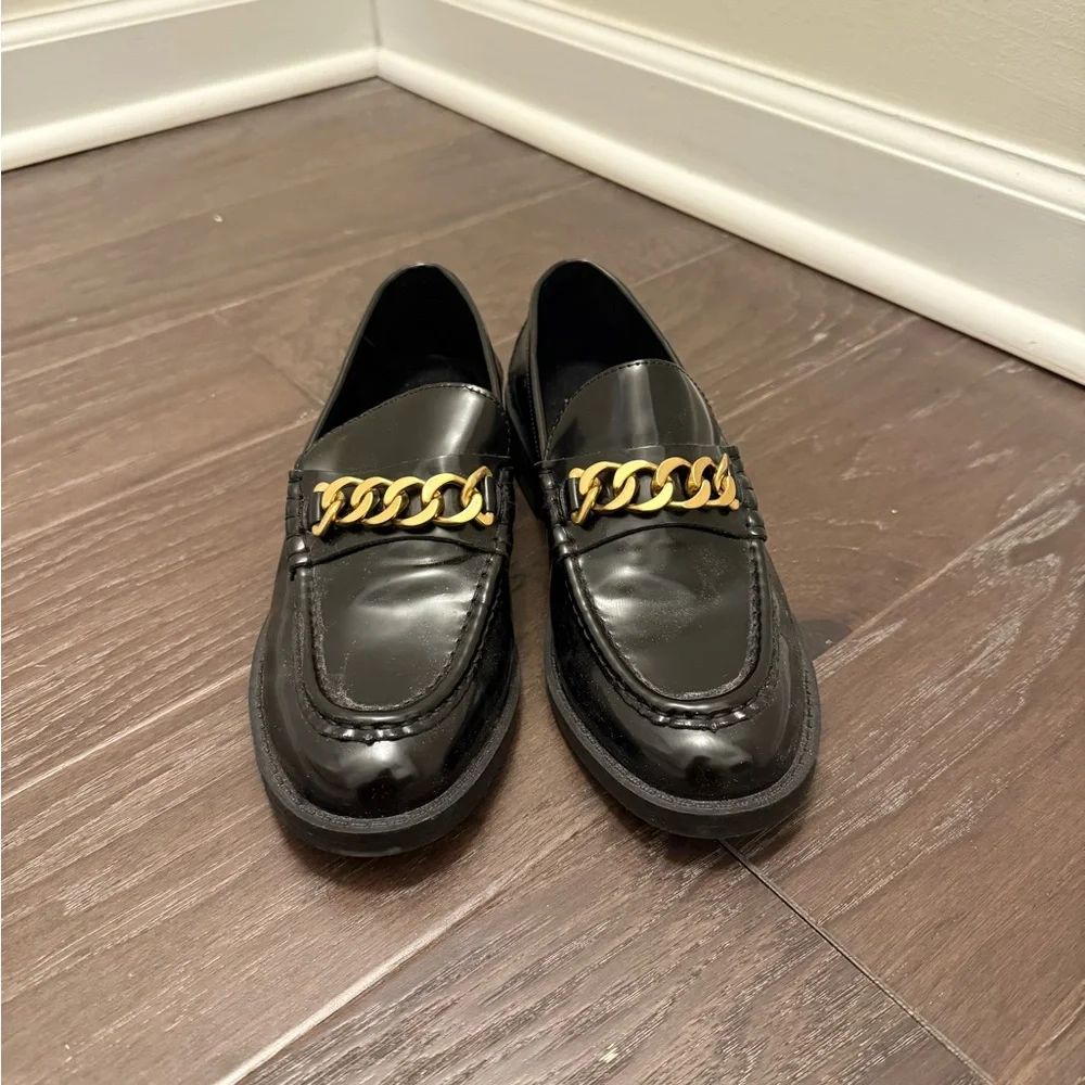Mango black loafers